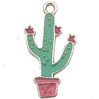 cactus pink flowerscharm-green-