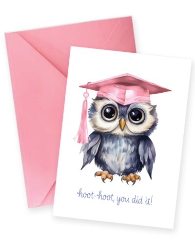 Hoot-Hoot, You Did It! Owl Graduation Greeting Card
