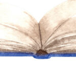 Blue open book artwork swatch