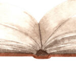 Brown open book artwork swatch
