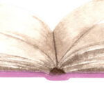 Pink open book artwork swatch