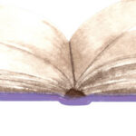 Purple open book artwork swatch