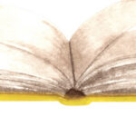 Yellow open book artwork swatch