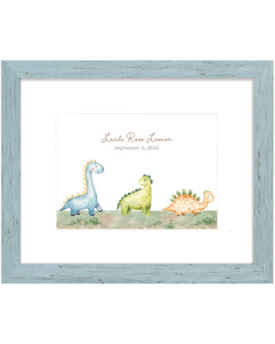 Personalized Dinosaur Nursery Wall Art Print – Framed