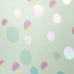 close up image on detail of mint polka dot gift bag