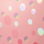 close up image on detail of pink polka dot gift bag
