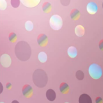 close up image on detail of purple polka dot gift bag