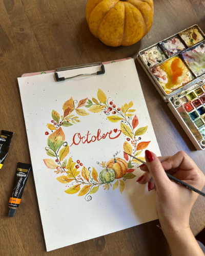 October 8 — Tamila × LaLaLu Creative Happy Hour: Fall Watercolors (1 Hour)